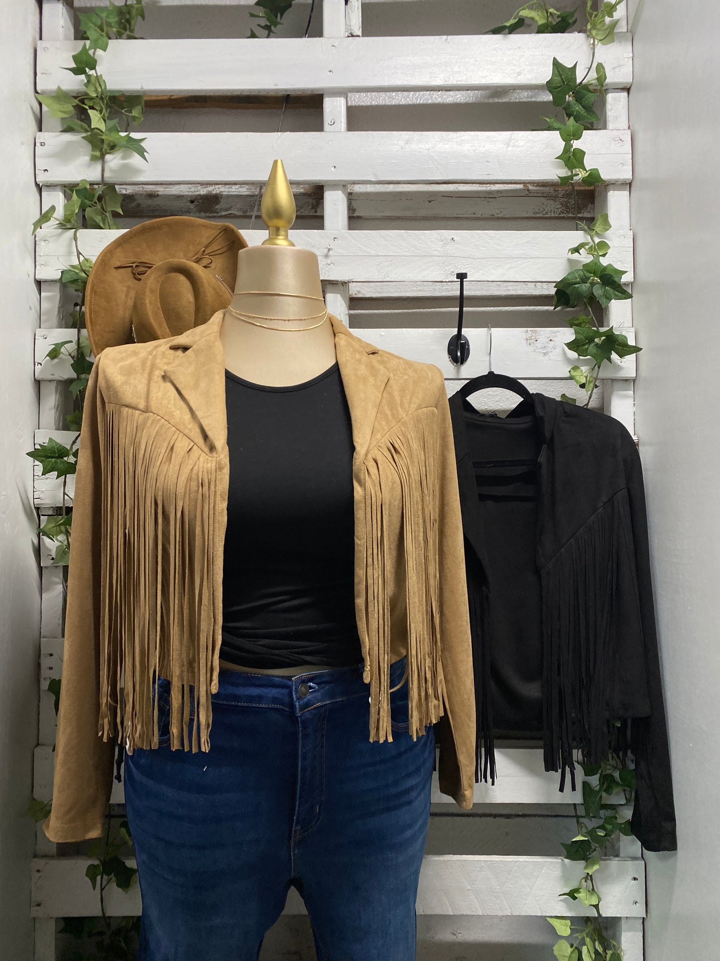 Fringe suede jacket!