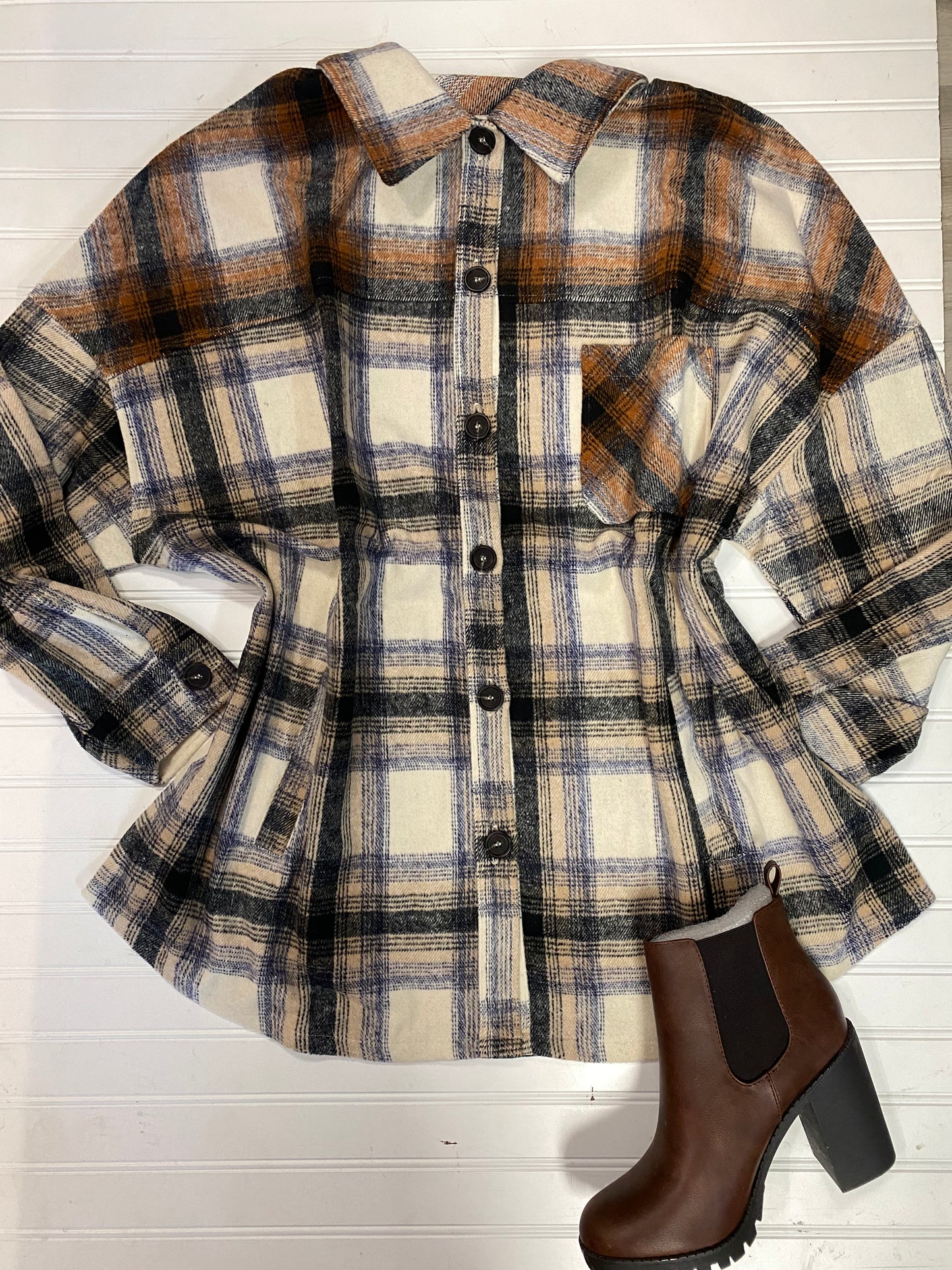 Plaid oversized Shacket