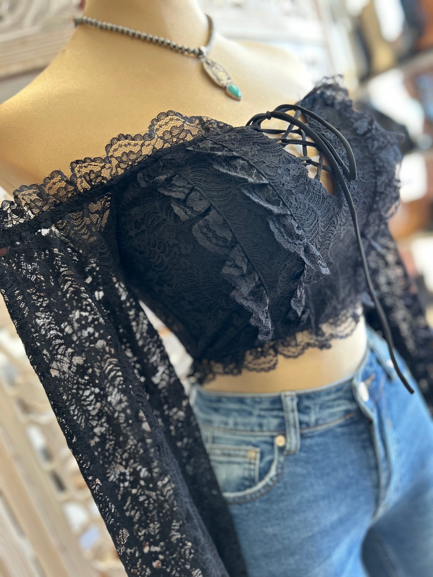 Lace crop top