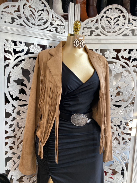 Fringe suede jacket!