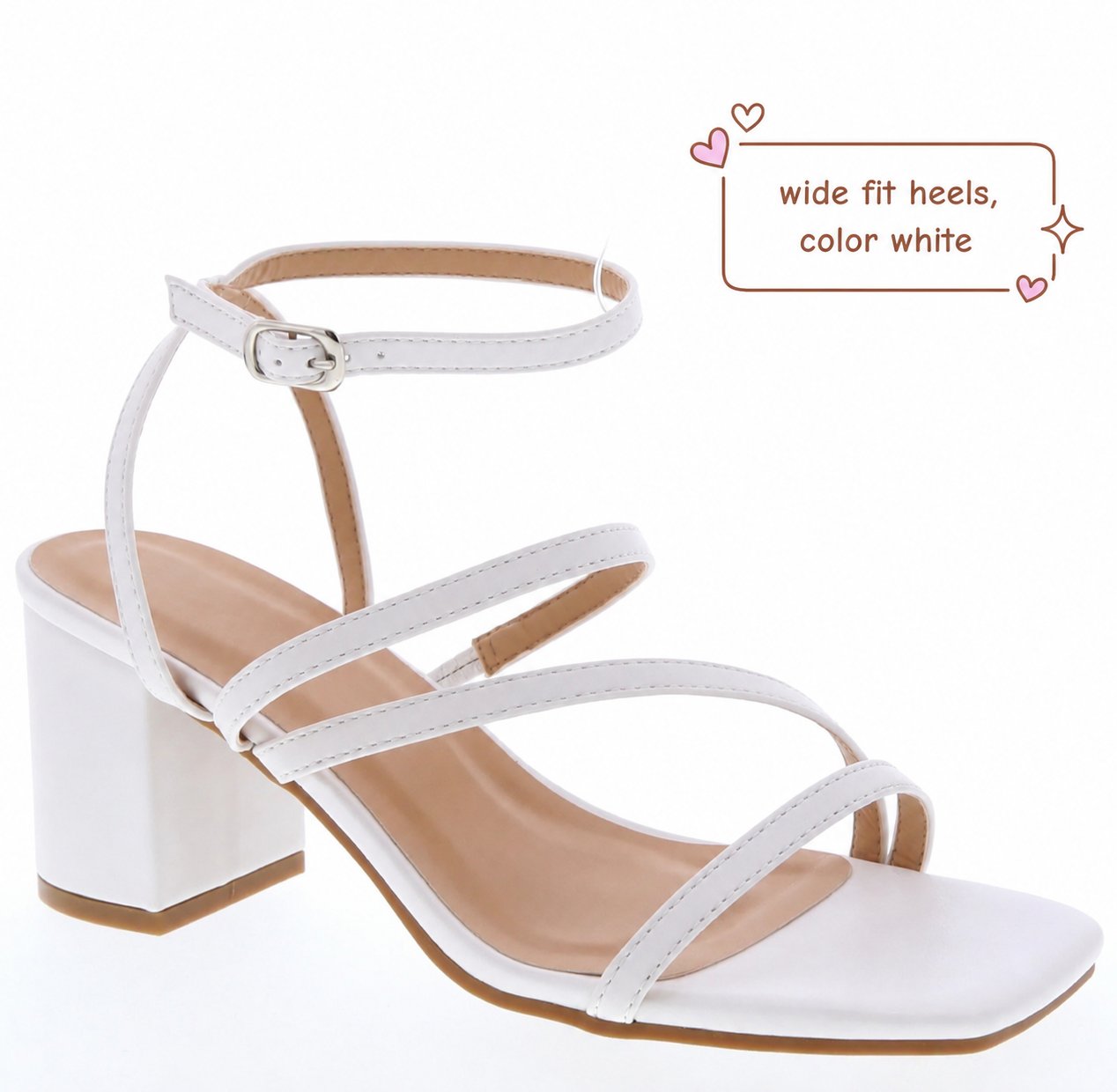 WIDE FIT low toe cross heels