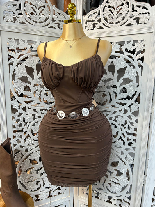 Corset strap dress