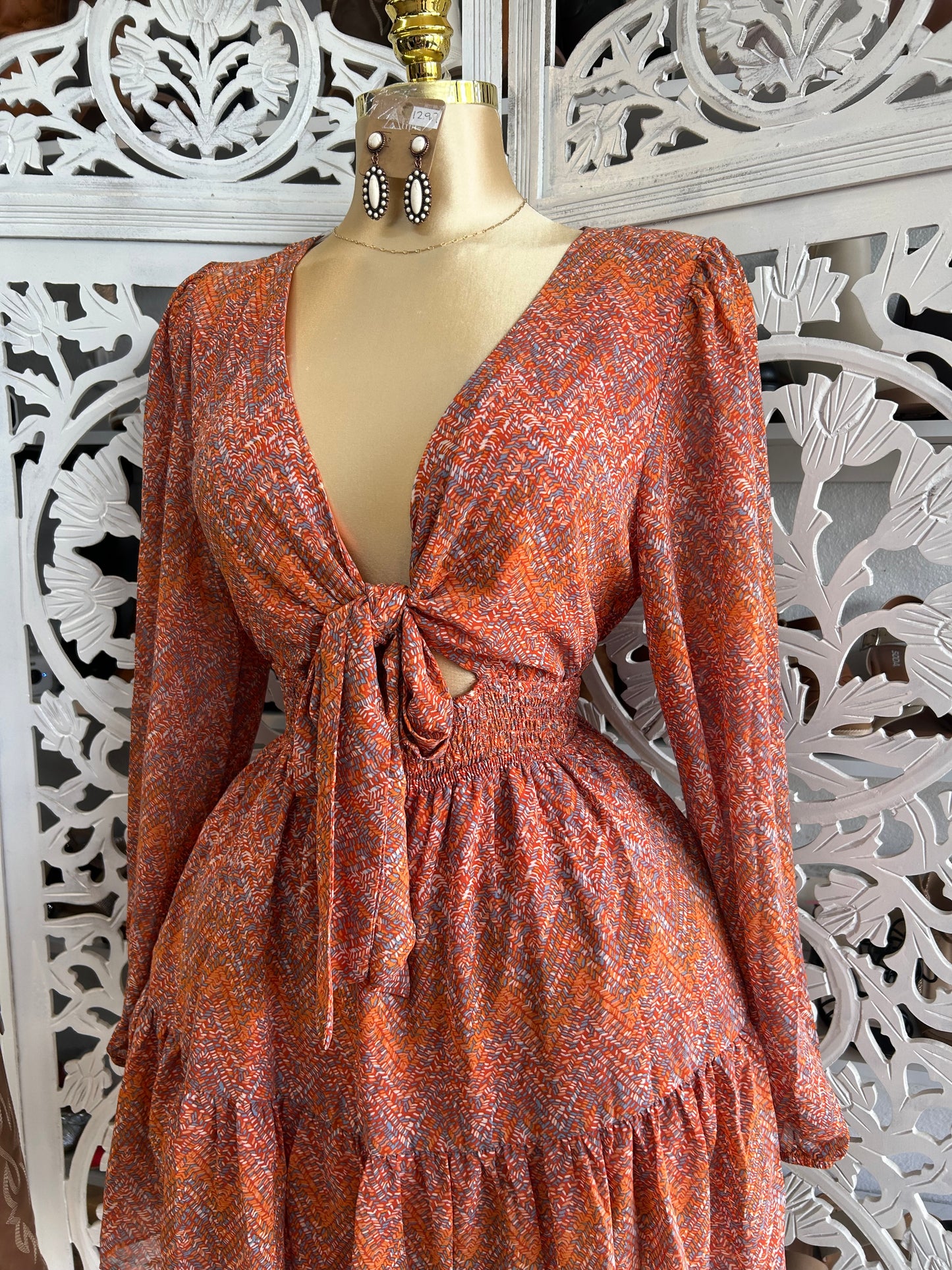 Mini print dress (runs small)