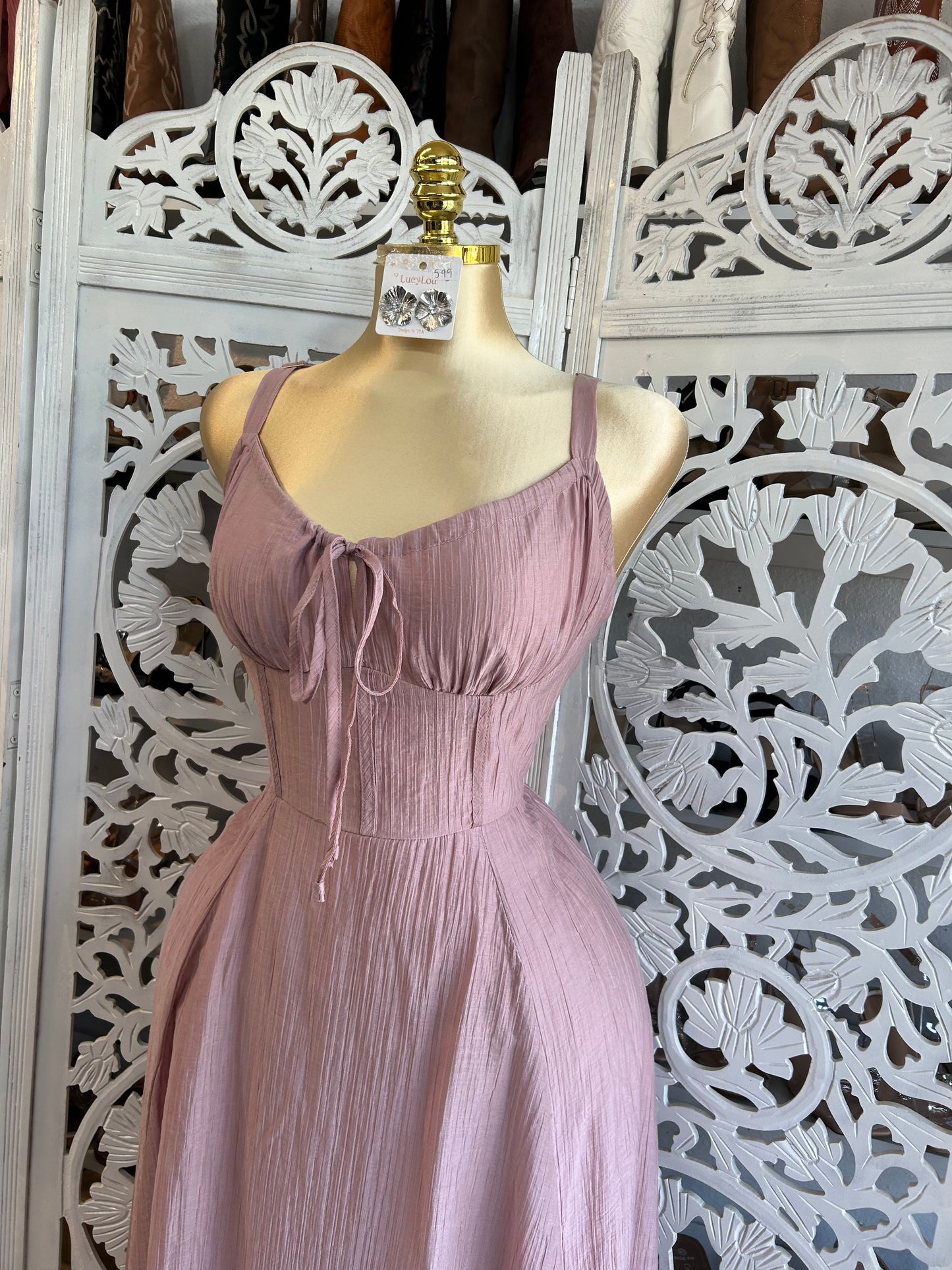 Corset tie dress