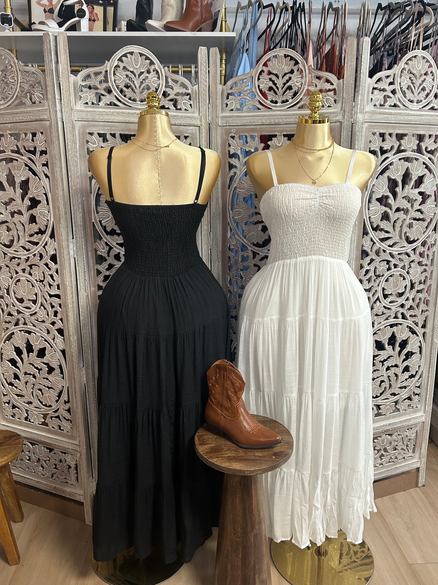 Smocked strap dress