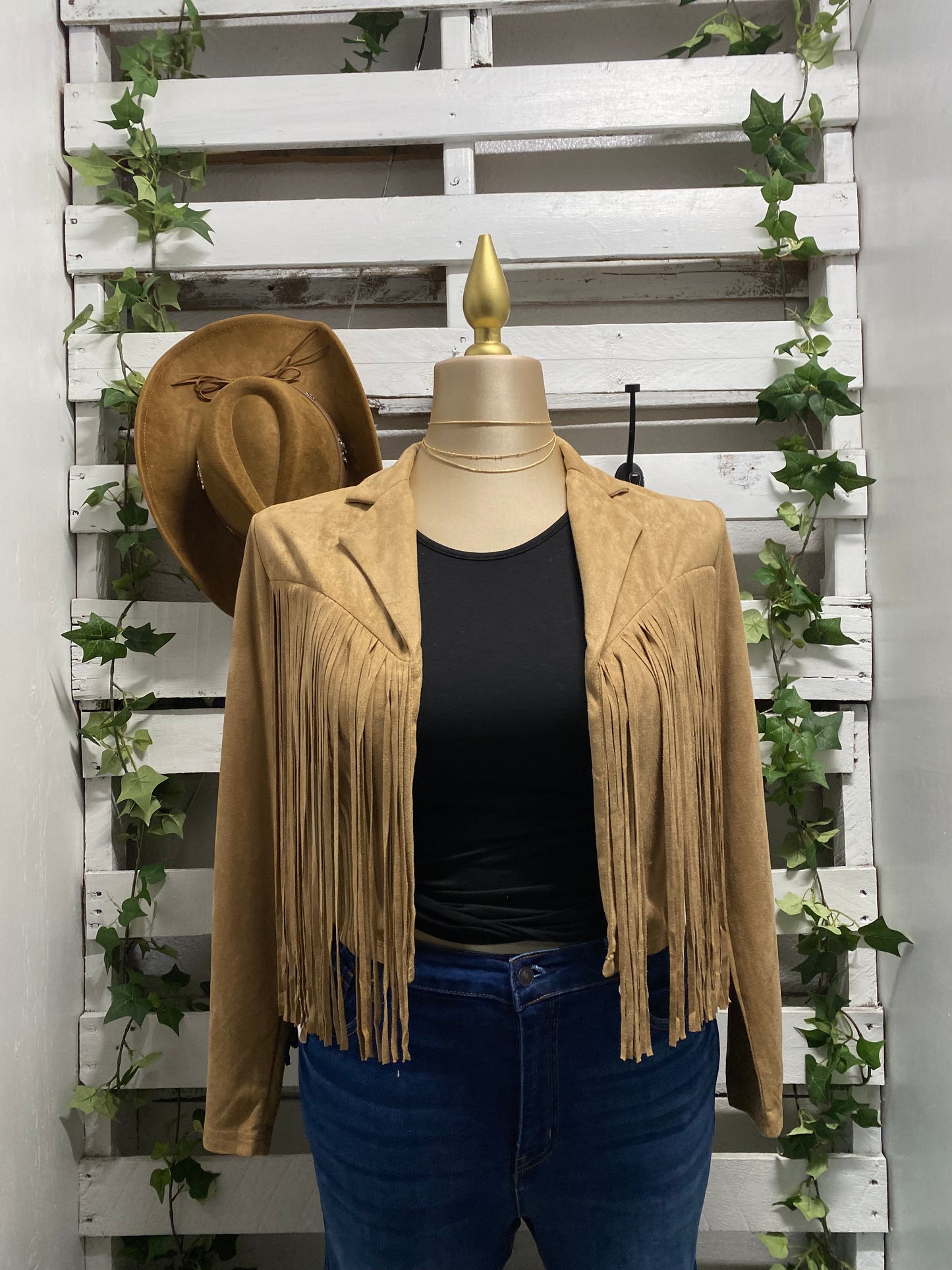 Fringe suede jacket!