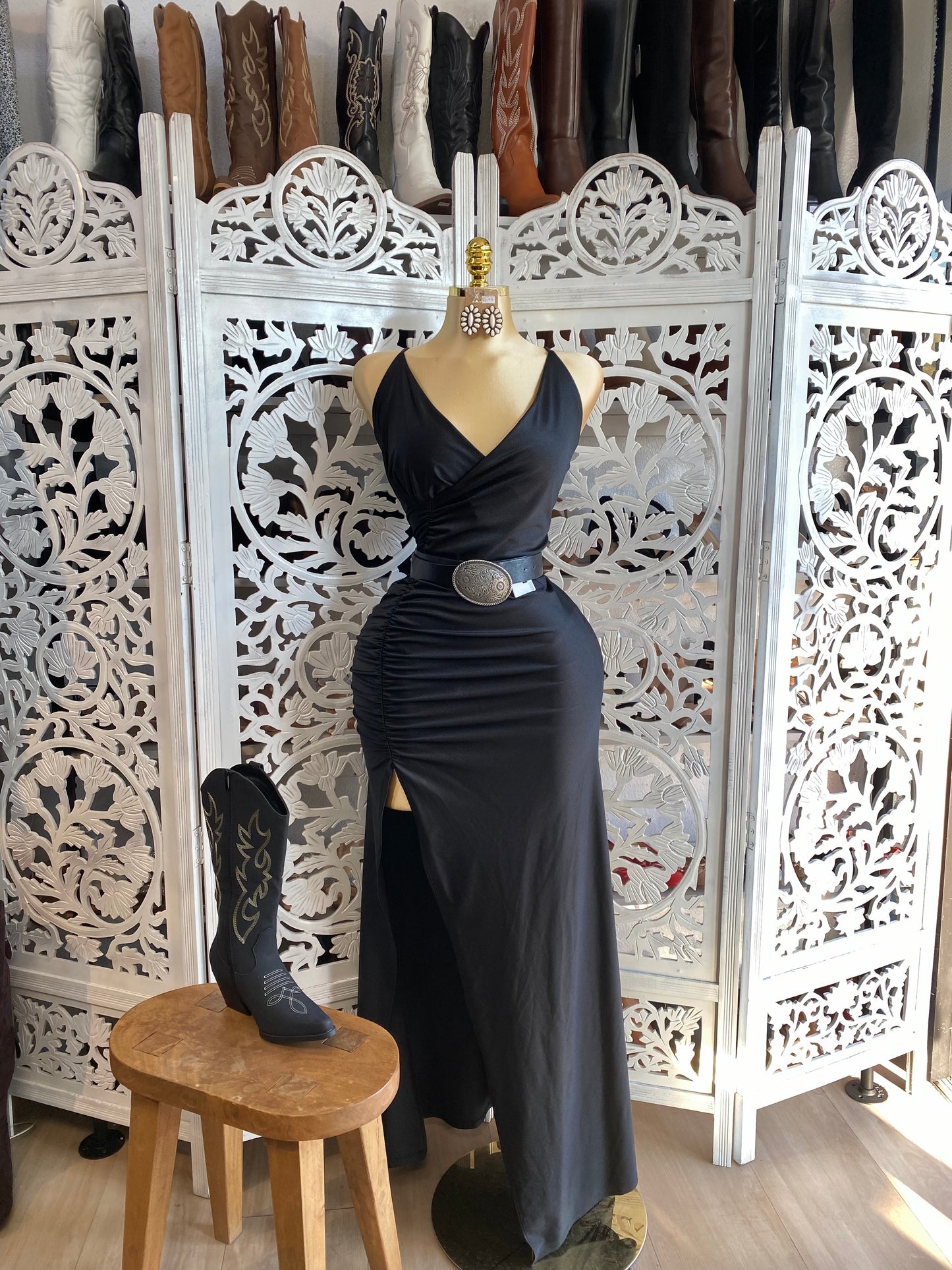 Scrunched gala corset dress