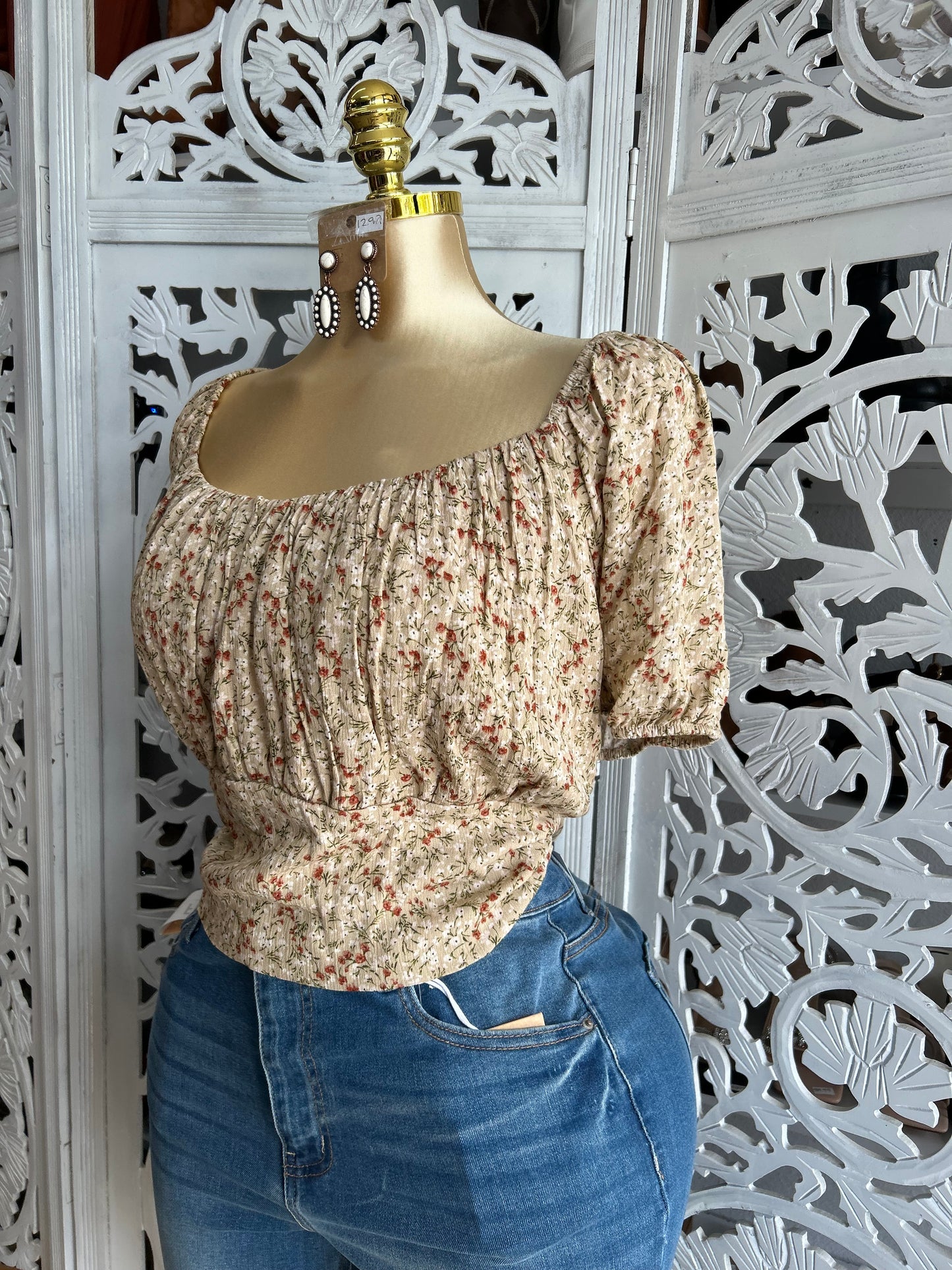 Open back tie shirt
