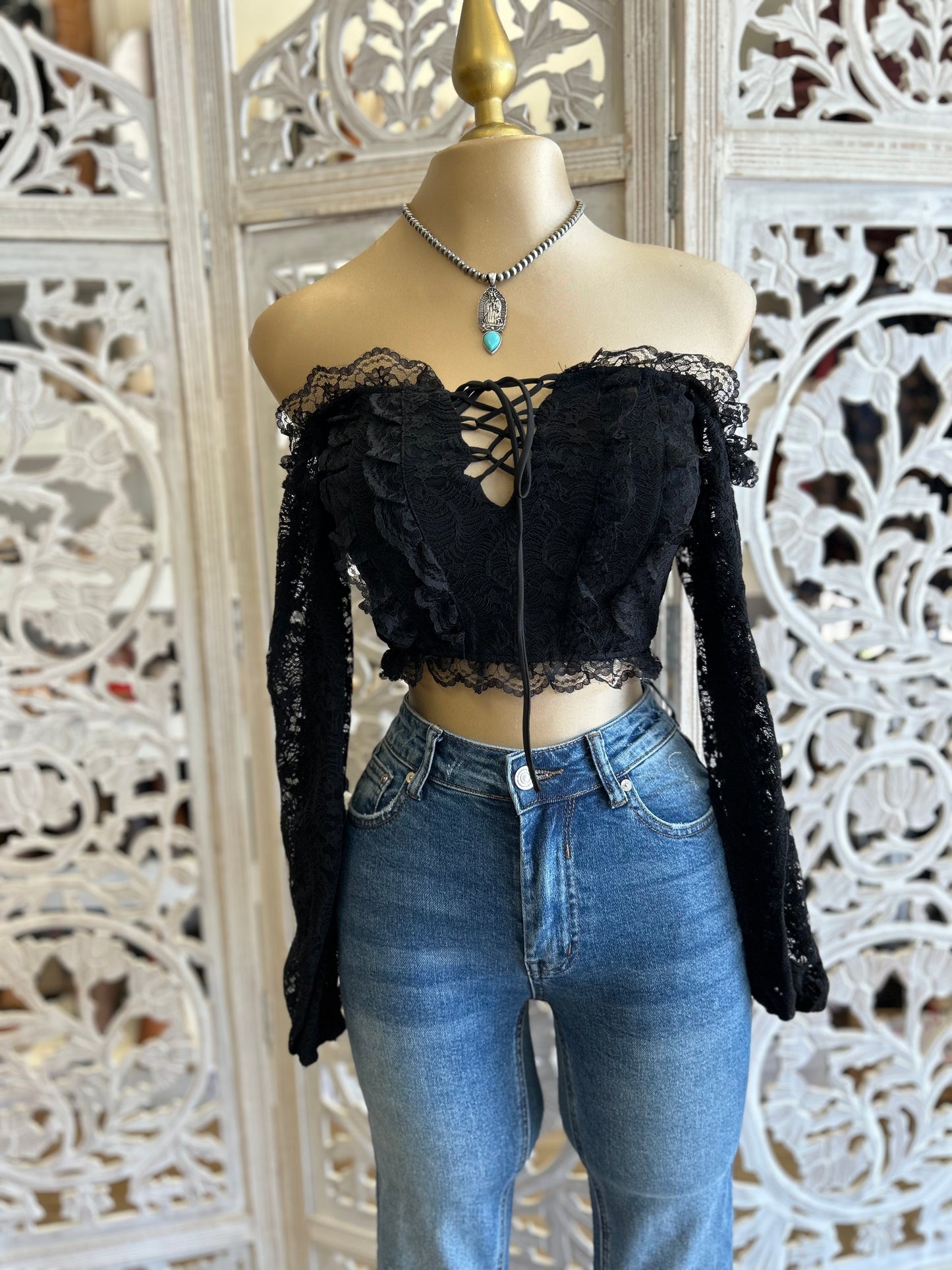 Lace crop top