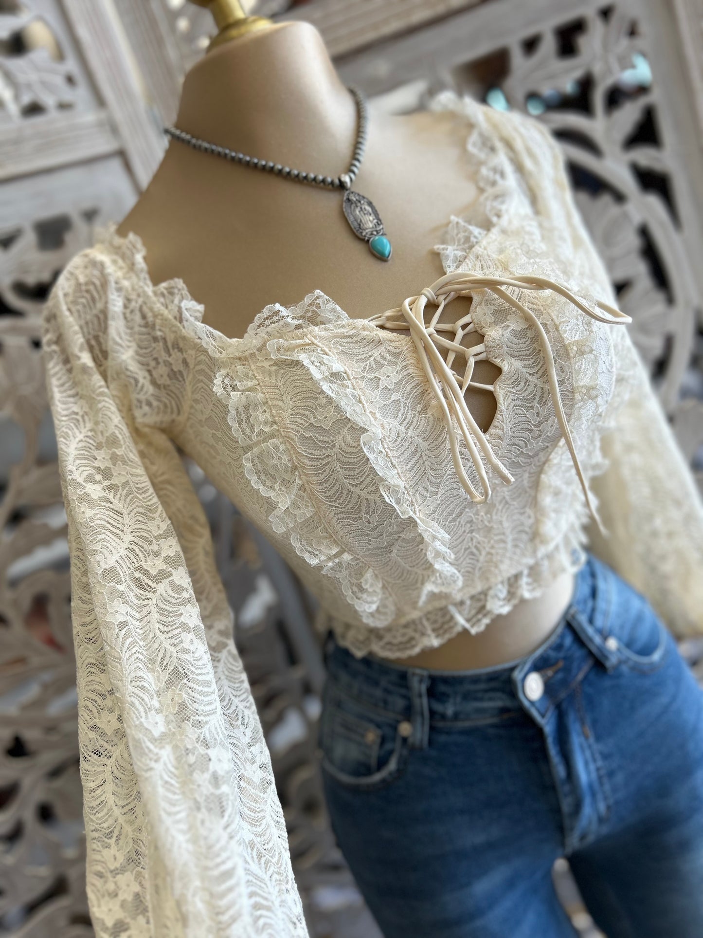 Lace crop top