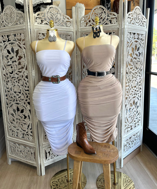 Mesh strap dress