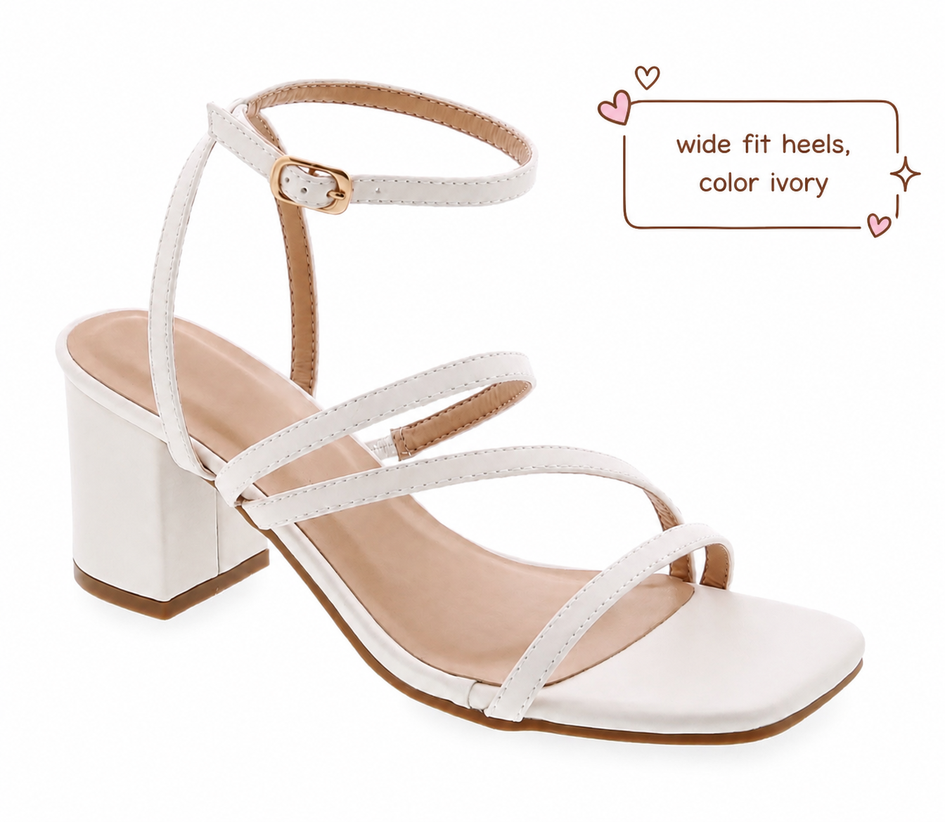 WIDE FIT low toe cross heels