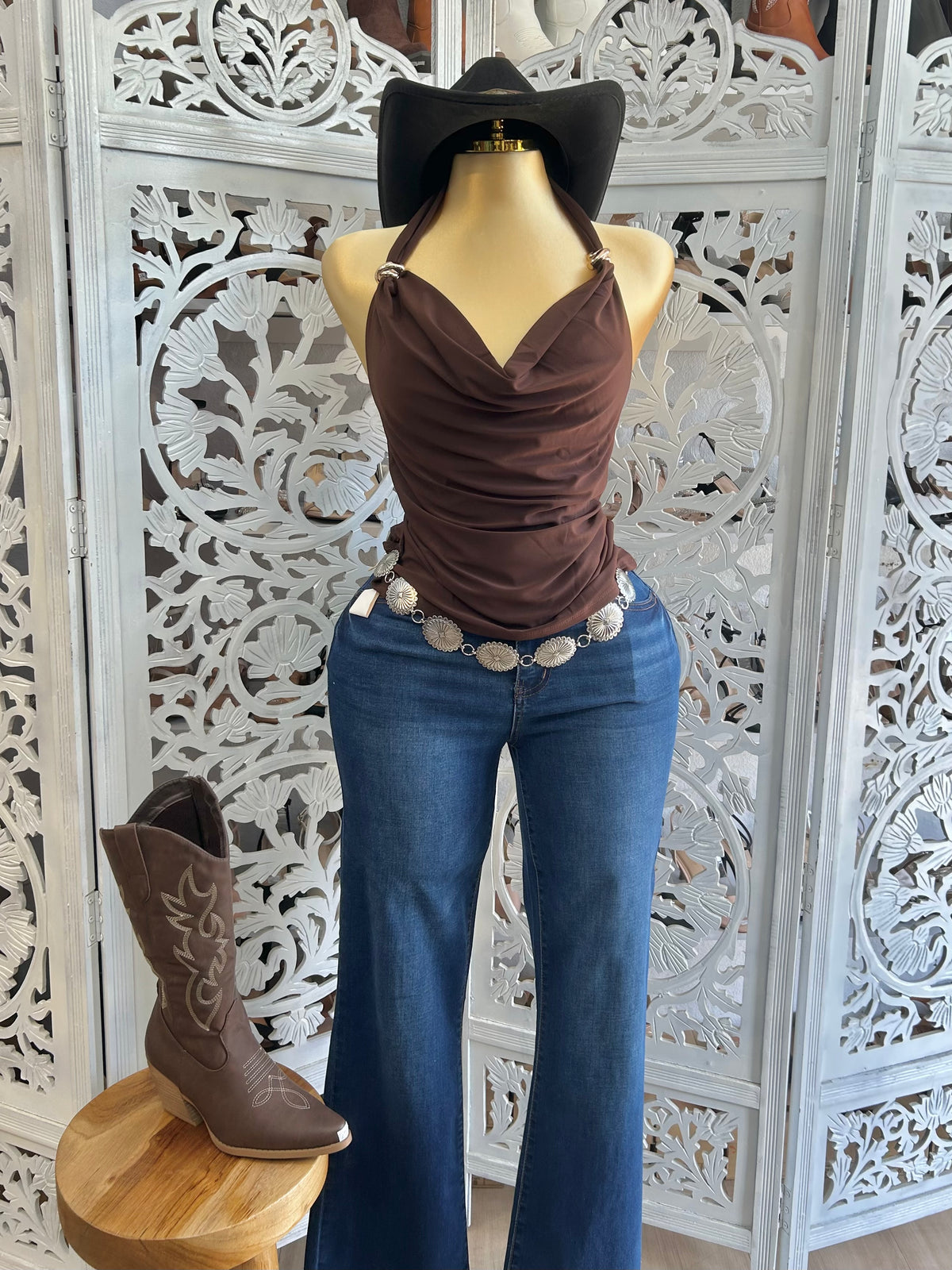 Western halter top