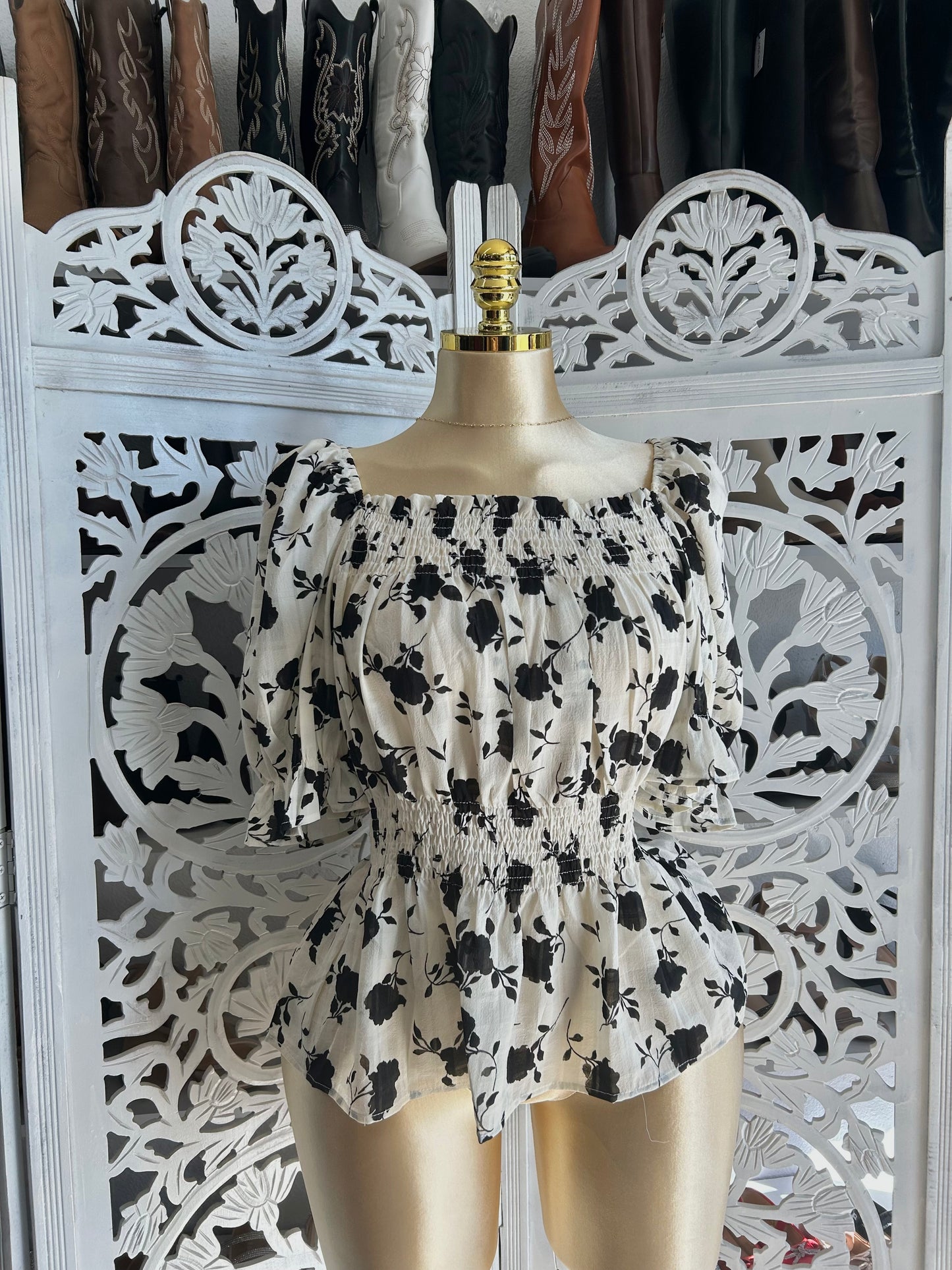 Flower print shirt
