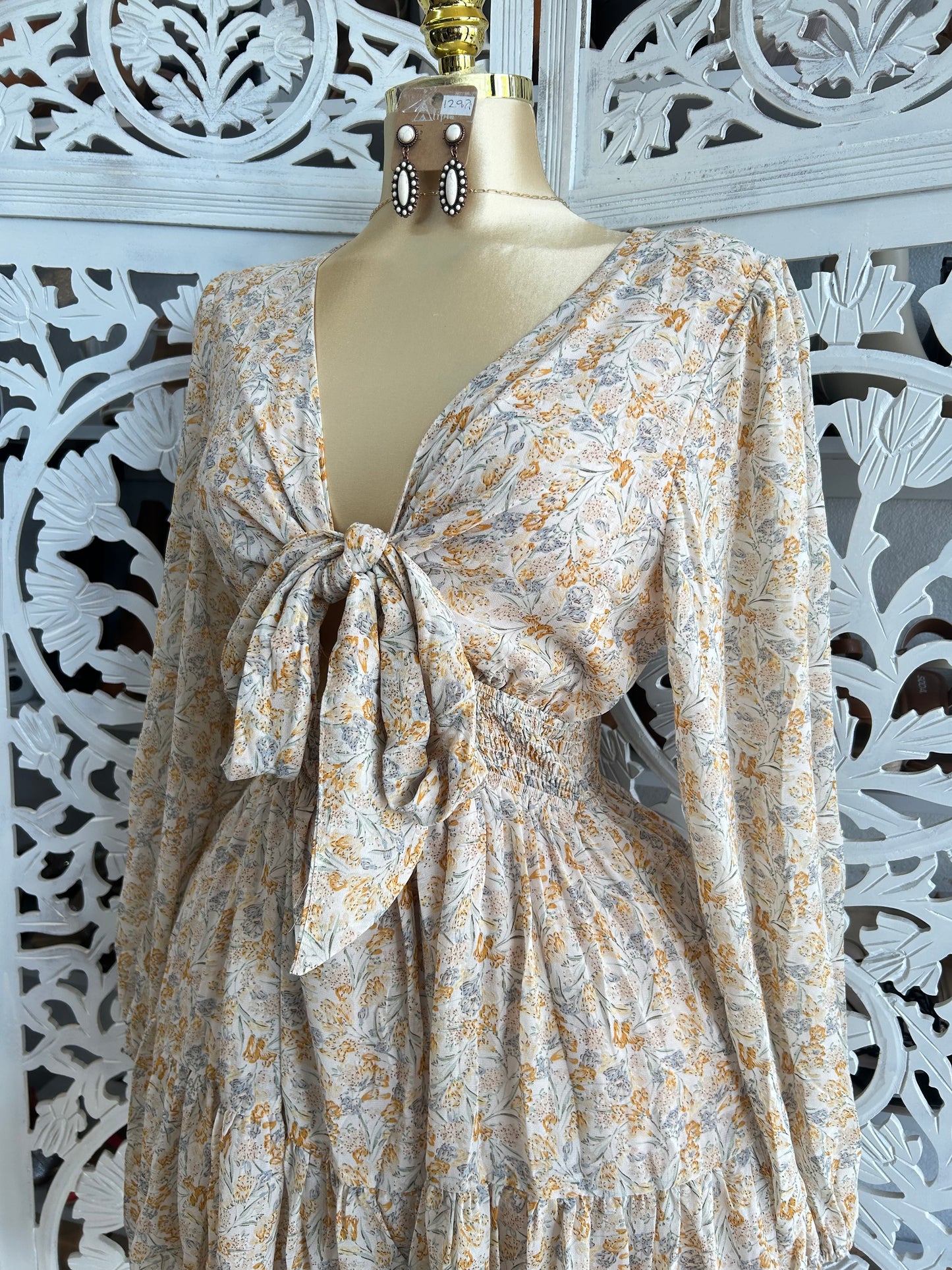 Mini floral long sleeve dress (runs small)