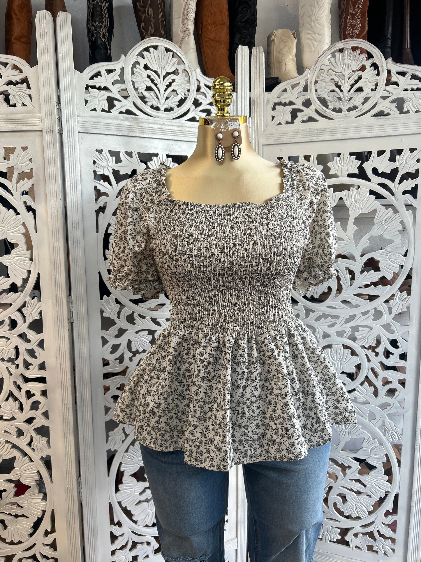 Summer flower print top