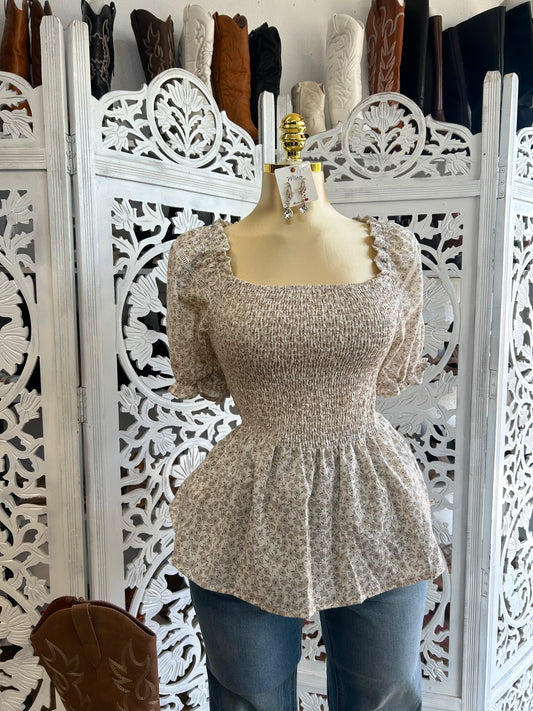 Summer flower print top