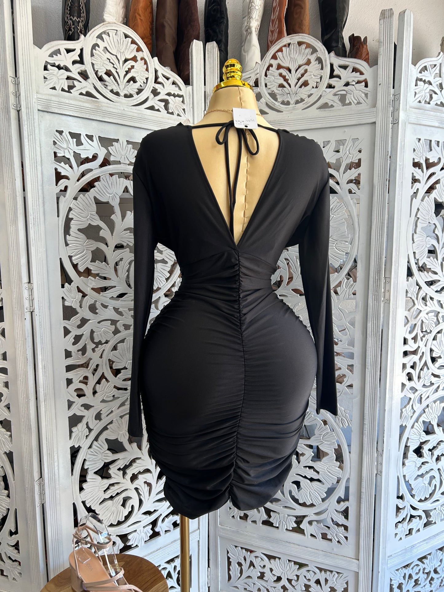 v-neck dress