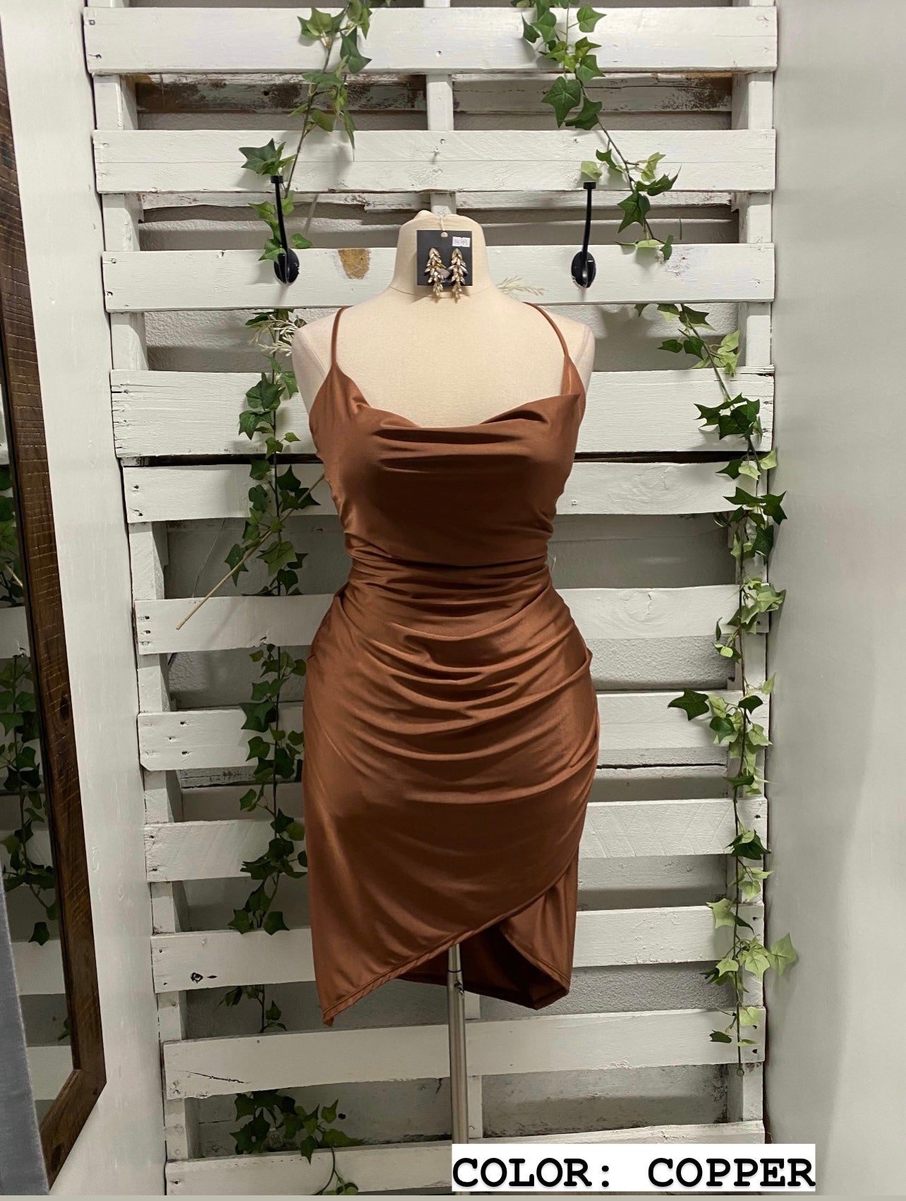 Cowl neck dress