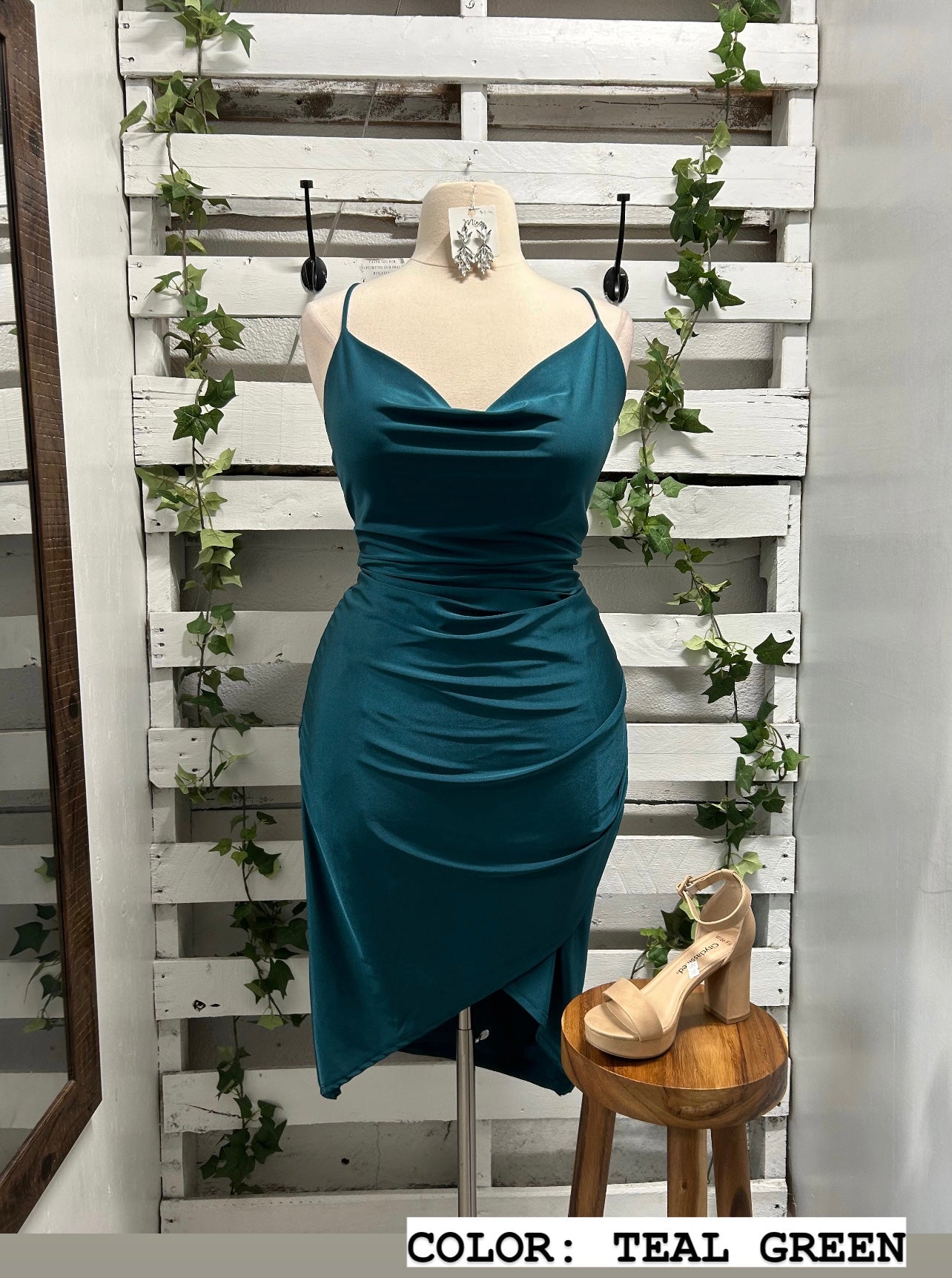 Cowl neck dress