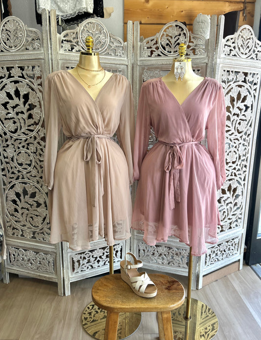 flowy long sleeve dress