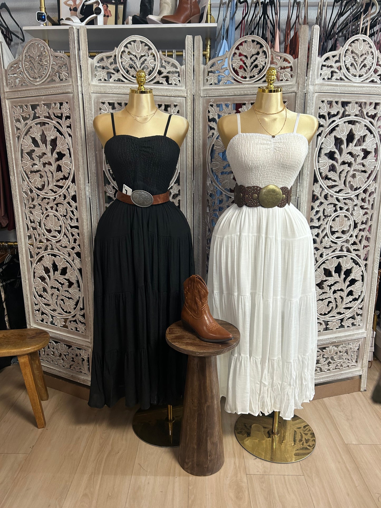 Smocked strap dress