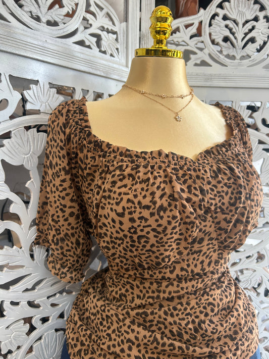 Mesh short sleeve top