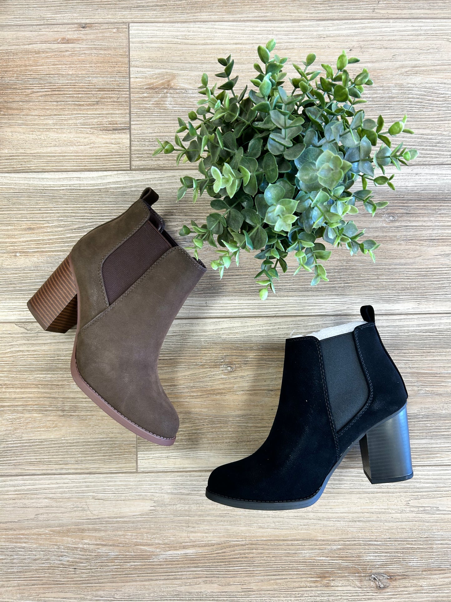 High heel booties