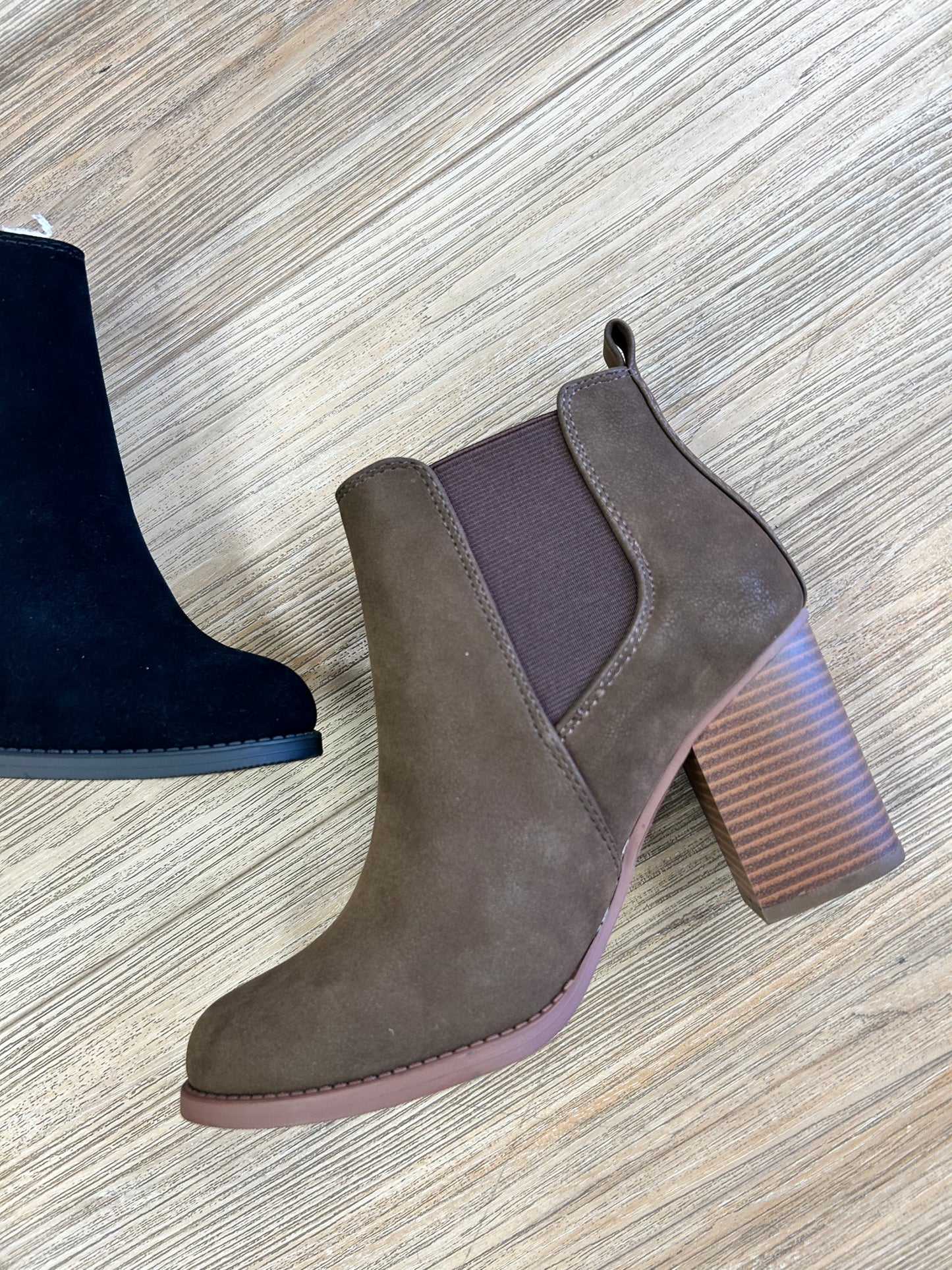 High heel booties