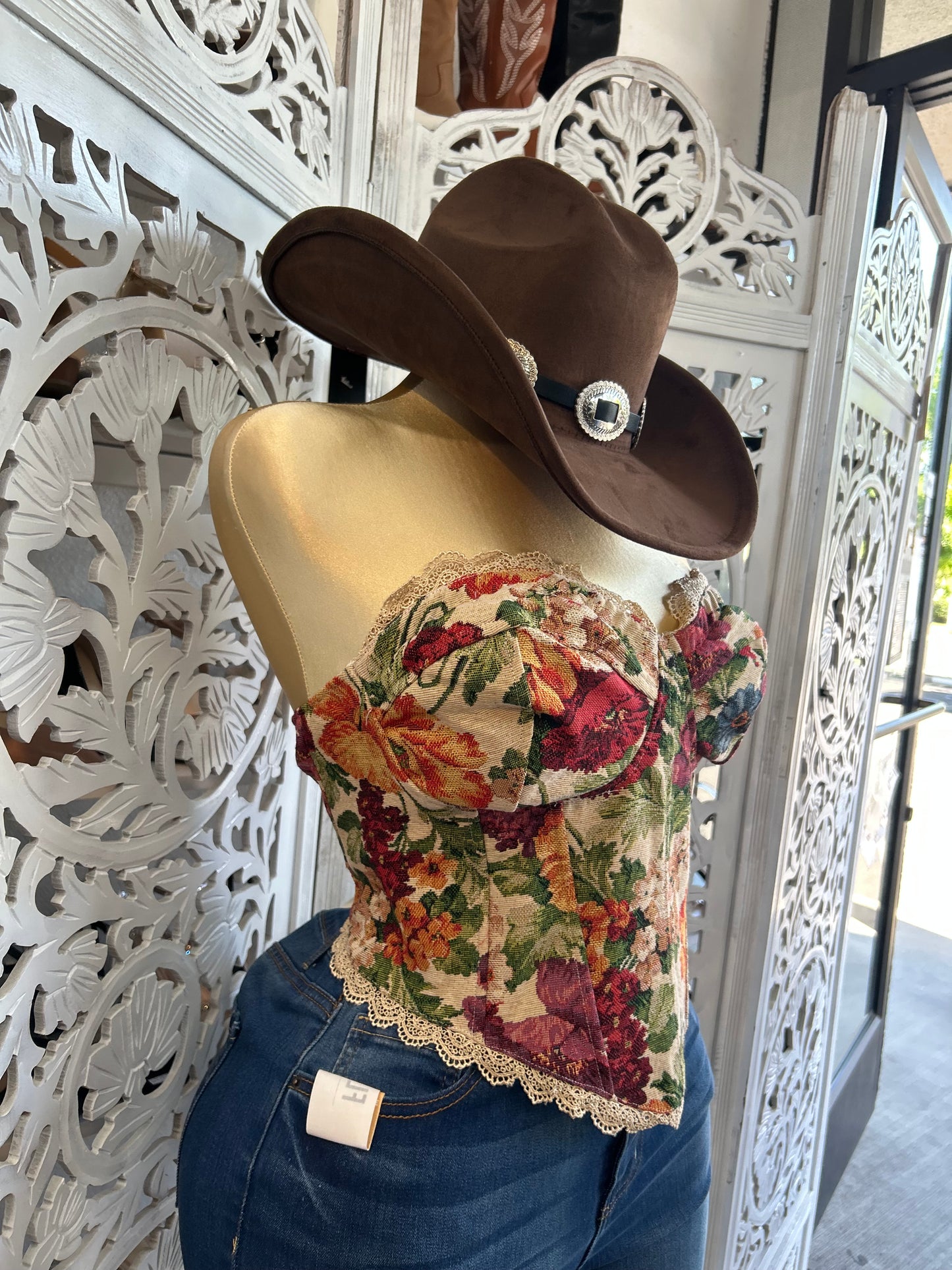 Corset flower shirt