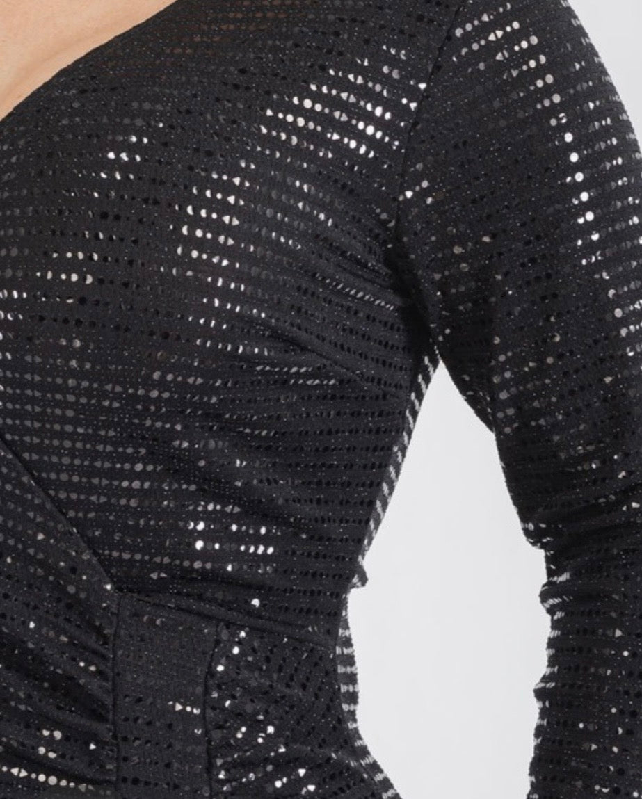 Sparkly long sleeve dress