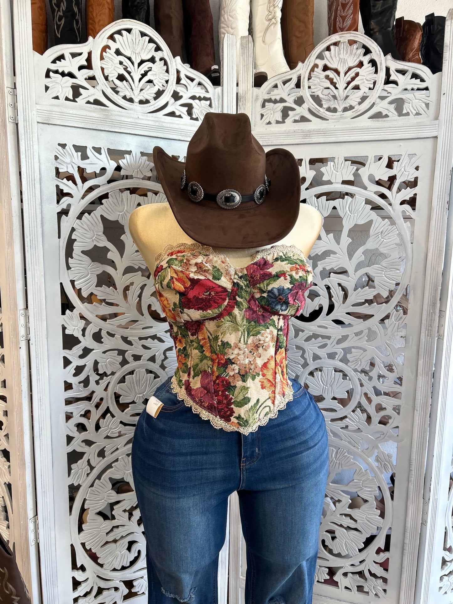 Corset flower shirt