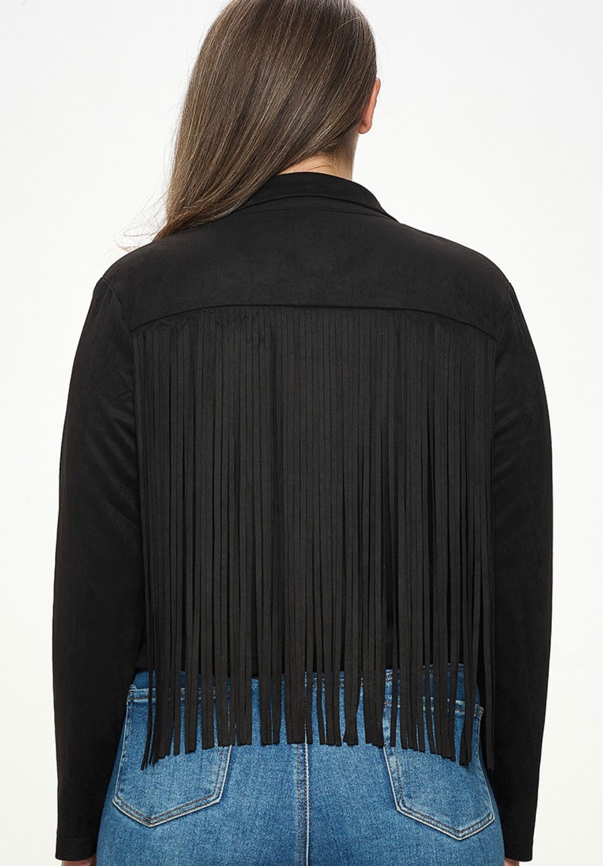 Fringe suede jacket!