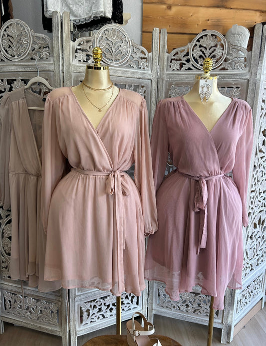 Long sleeve flowy dress
