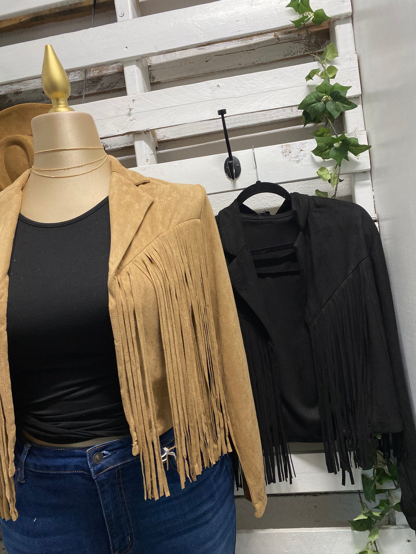 Fringe suede jacket!