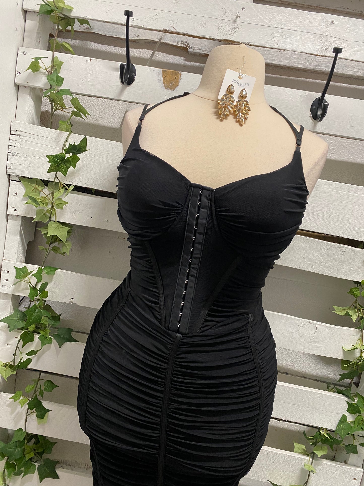 Corset mesh dress