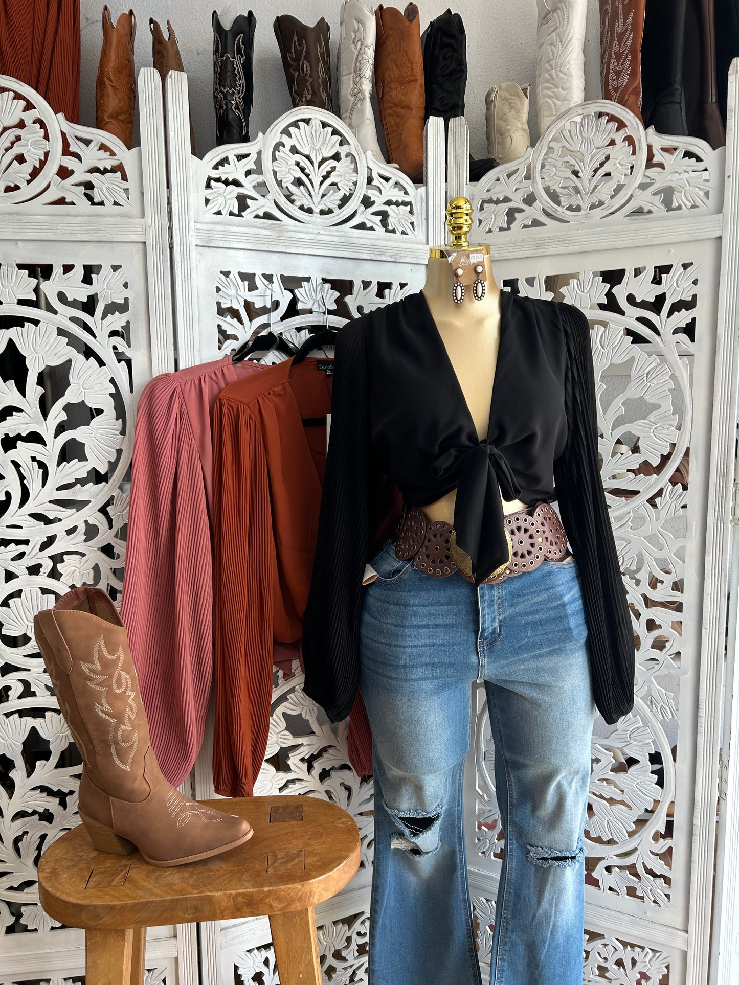 Cropped vaquera shirt ( size up)