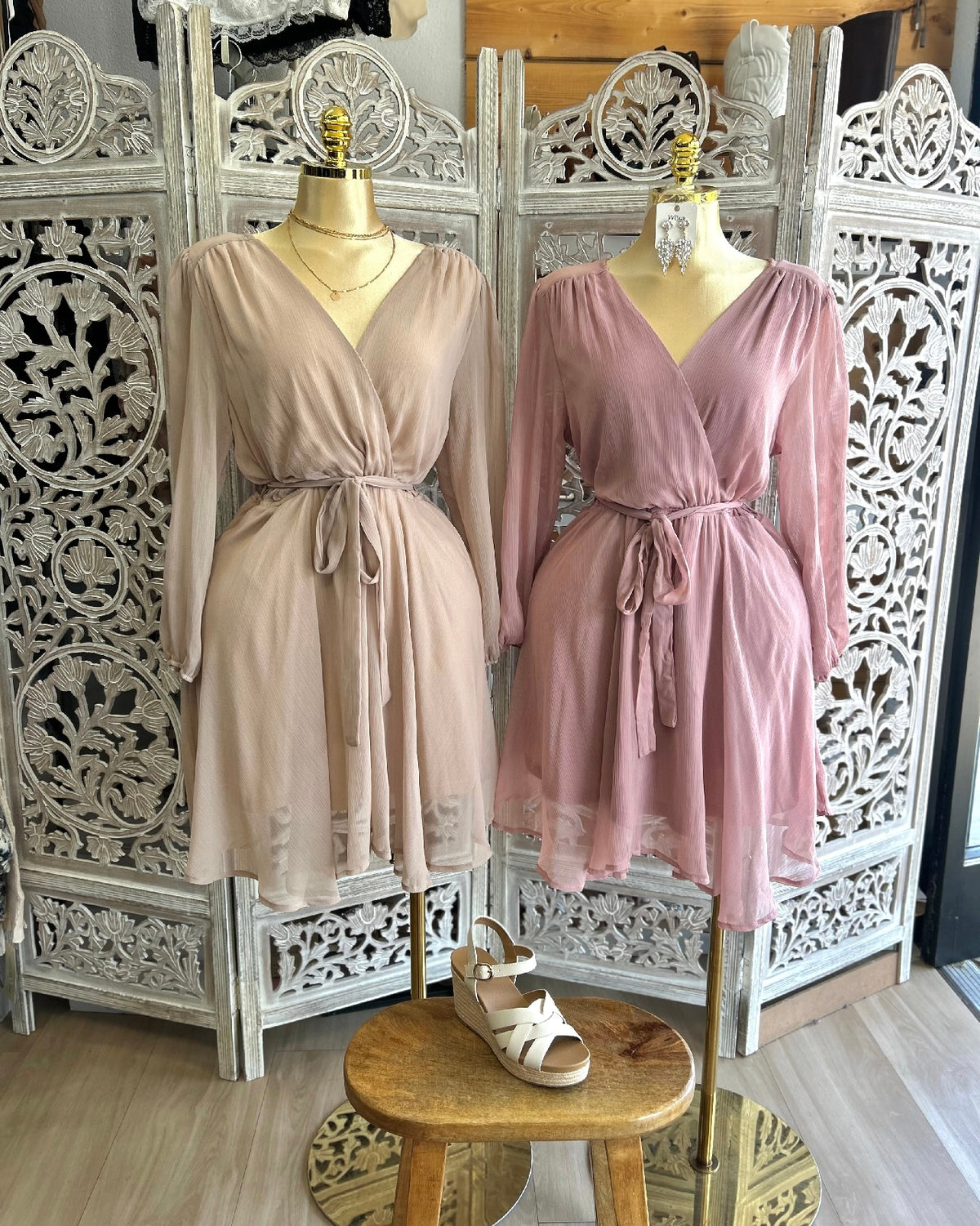 Long sleeve flowy dress