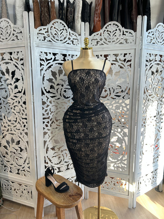 lace strap dress