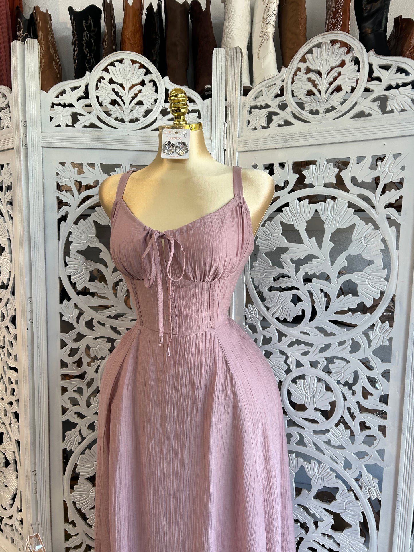 Corset tie dress
