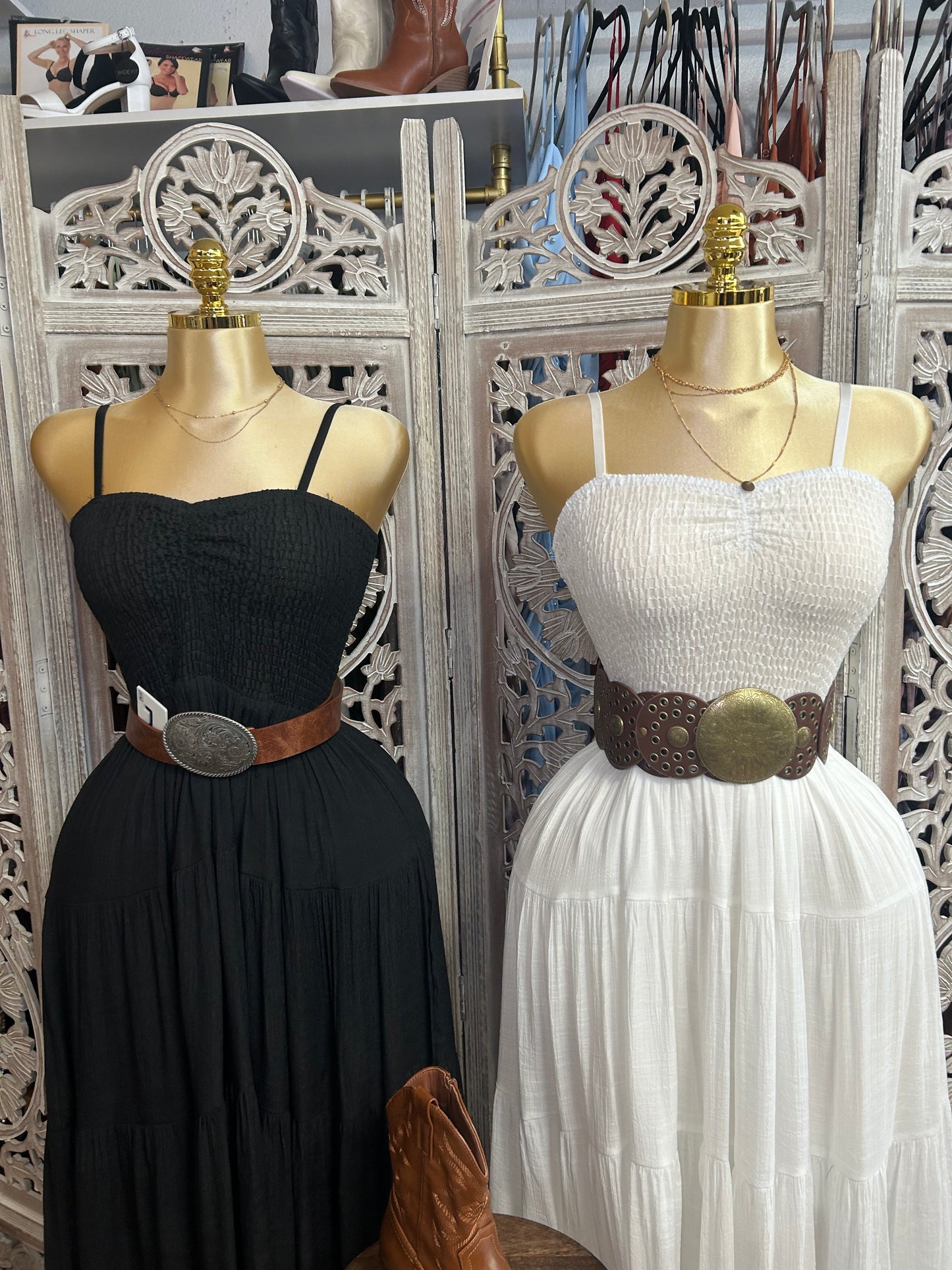 Smocked strap dress