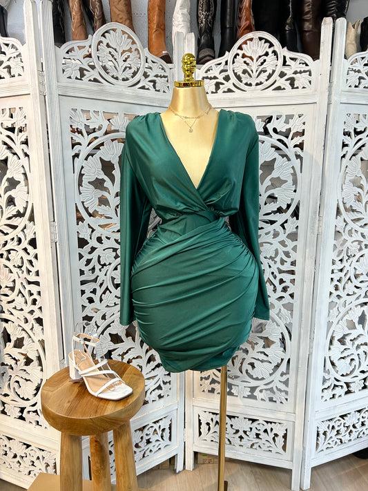 V neck curve dress