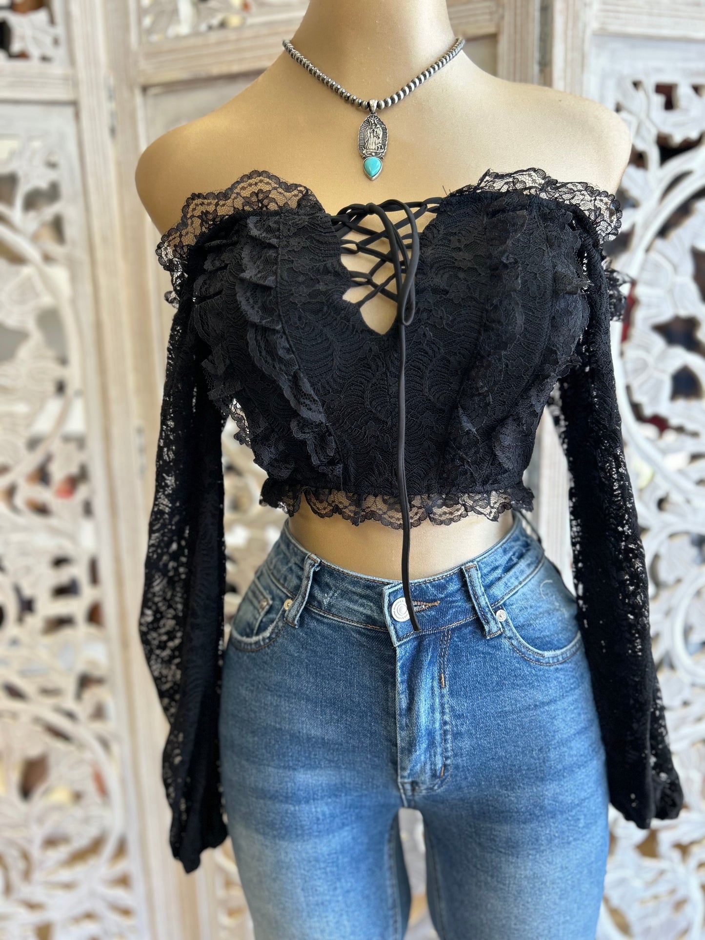 Lace crop top
