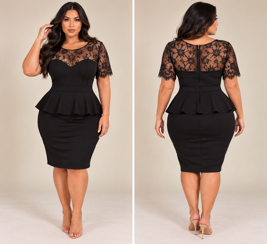 Lace body con dress