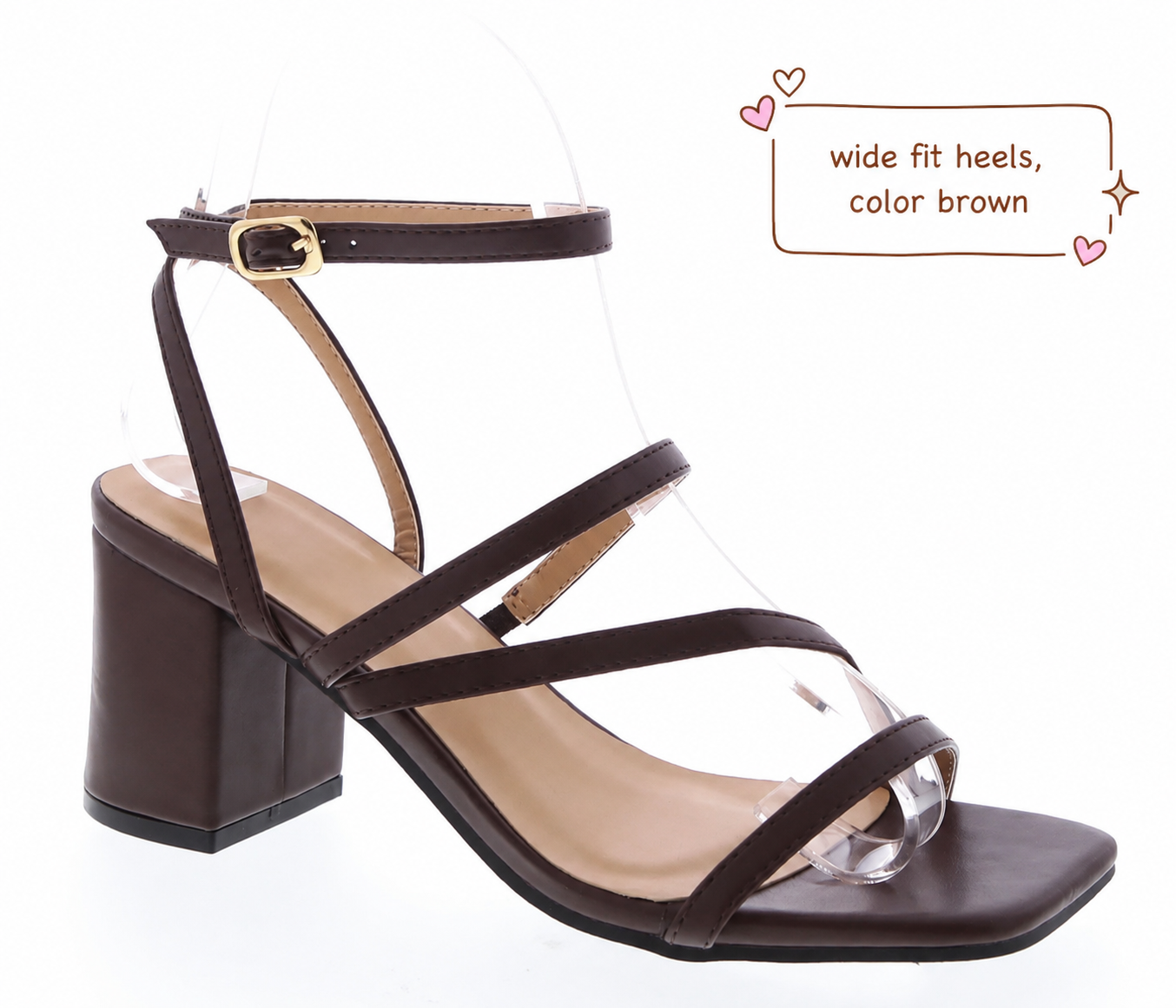 WIDE FIT low toe cross heels