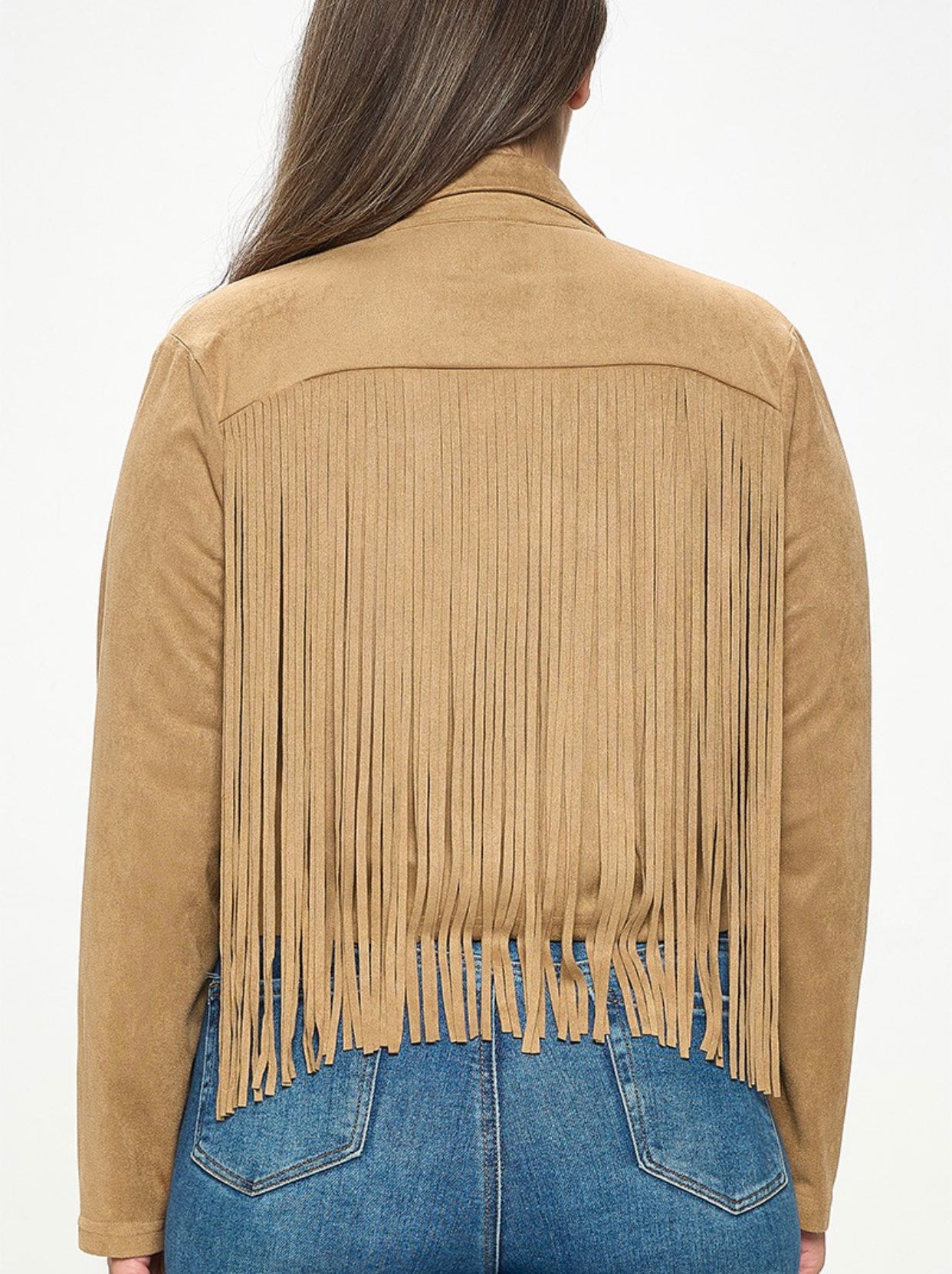 Fringe suede jacket!