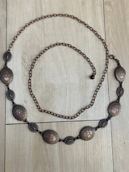 Western chain plus size belt