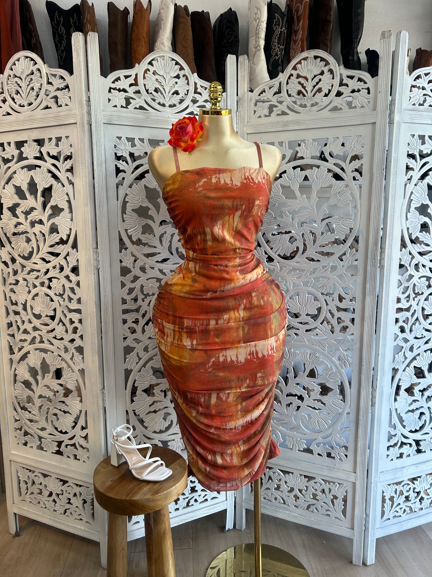 Burnt orange dress
