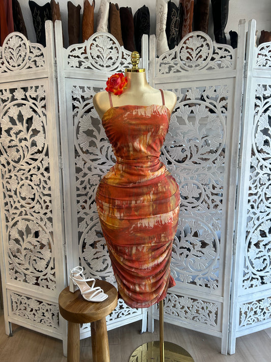 Burnt orange dress