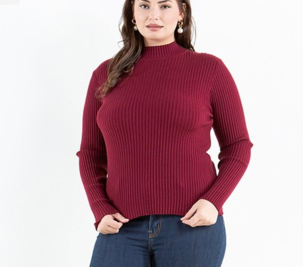 Turtle neck soft long sleeve